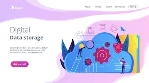 Cloud storage concept vector illustration. イラスト素材