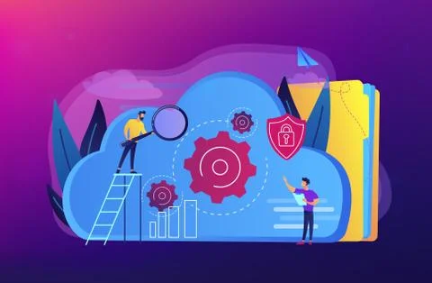 Cloud storage concept vector illustration. イラスト素材