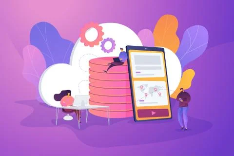 Cloud storage concept vector illustration. 스톡 일러스트