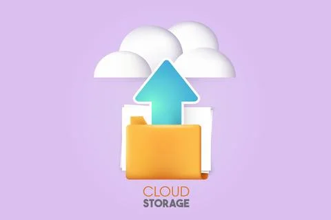 Cloud storage concept vector illustration Stock Illustration
