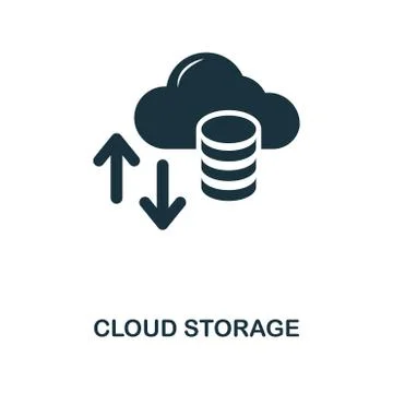 Cloud Storage creative icon. Simple element illustration. Cloud Storage concept Illustrazione stock