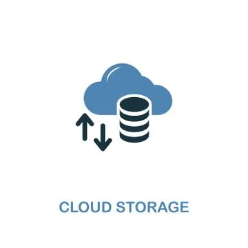Cloud Storage creative icon in two colors. Premium style design from web deve Illustrazione stock