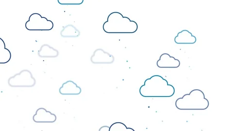 Cloud Storage Data Animation - 10 second seamless loop -  4k Vidéo 130124975