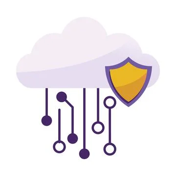 Cloud storage data privacy Illustrazione stock