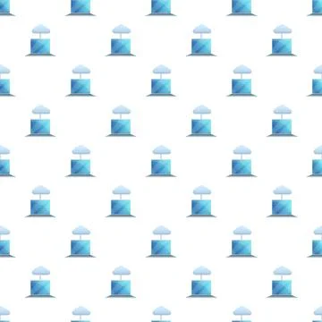 Cloud storage data server computing technology pattern Stock-Illustration