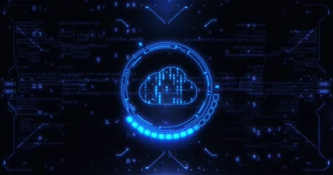 Cloud Storage Data Technology Background Stock Footage 341324449