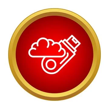 Cloud storage data transfer from usb drive 库存插图
