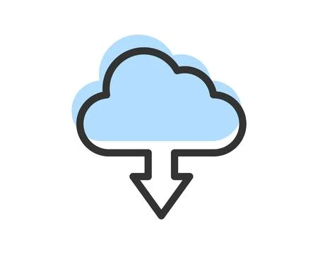 Cloud Storage Data Transfer Vector Icon. Computing Service And Network Relate Stock Illustration