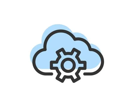 Cloud Storage Data Transfer Vector Icon. Computing Service And Network Relate 스톡 일러스트