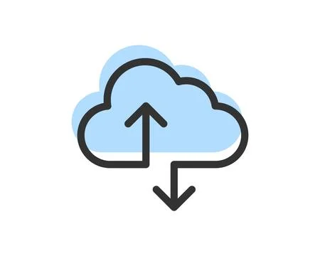 Cloud Storage Data Transfer Vector Icon. Computing Service And Network Relate 스톡 일러스트