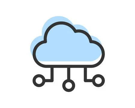Cloud Storage Data Transfer Vector Icon. Computing Service And Network Relate Illustrazione stock