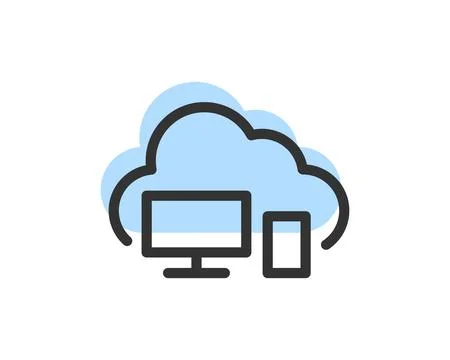 Cloud Storage Data Transfer Vector Icon. Computing Service And Network Relate Illustrazione stock