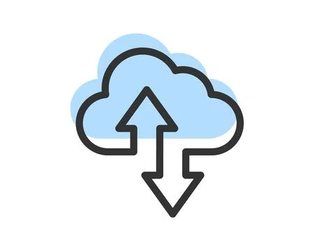 Cloud Storage Data Transfer Vector Icon. Computing Service And Network Relate 스톡 일러스트