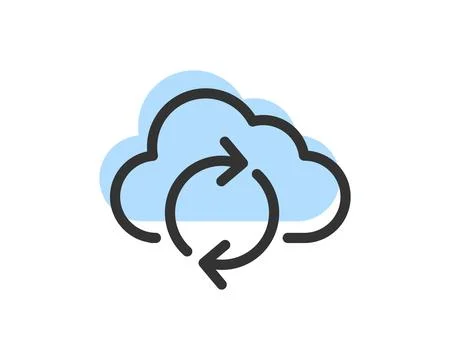 Cloud Storage Data Transfer Vector Icon. Computing Service And Network Relate Stock Illustration