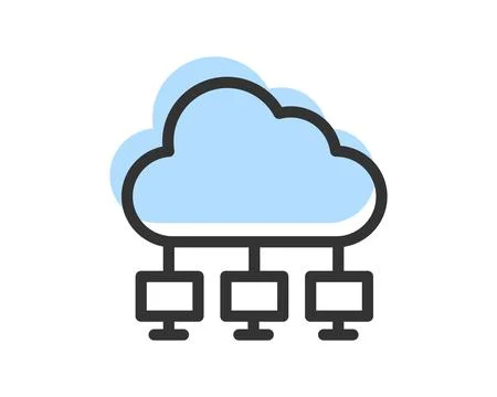 Cloud Storage Data Transfer Vector Icon. Computing Service And Network Relate Stock Illustration