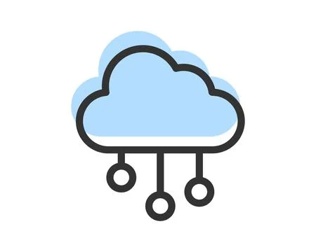Cloud Storage Data Transfer Vector Icon. Computing Service And Network Relate Illustrazione stock