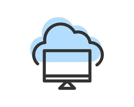 Cloud Storage Data Transfer Vector Icon. Computing Service And Network Relate Stock Illustration