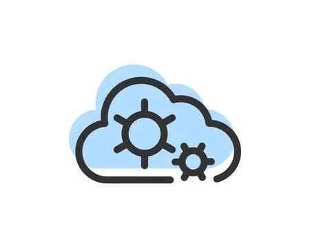 Cloud Storage Data Transfer Vector Icon. Computing Service And Network Relate Stock Illustration
