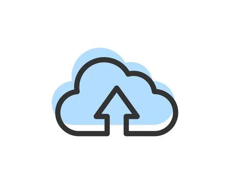 Cloud Storage Data Transfer Vector Icon. Computing Service And Network Relate Illustrazione stock