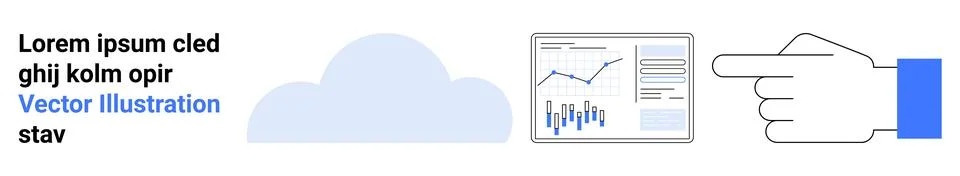 Cloud Storage with Data Visualization Analyzing Trends and Insights 스톡 일러스트