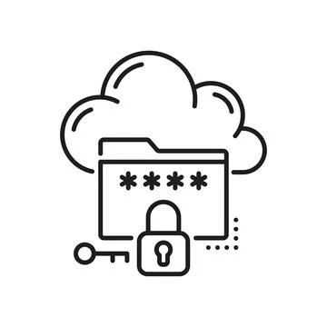 Cloud storage, database and network server icon Illustrazione stock