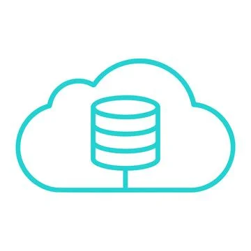 Cloud storage database icon illustration Illustrazione stock