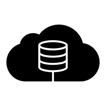 Cloud storage database icon illustration Stock Illustration