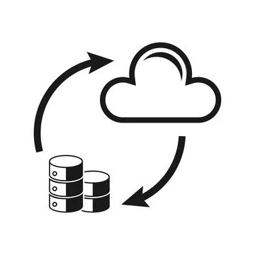 Cloud Storage Database Network Server Icon Design Stock Illustration