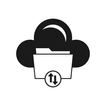 Cloud Storage Database Network Server Icon Design Stock Illustration