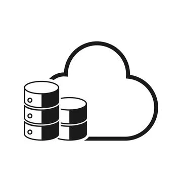 Cloud Storage Database Network Server Icon Design イラスト素材