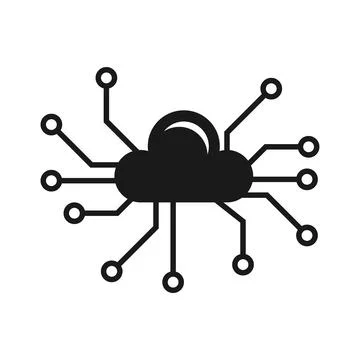 Cloud Storage Database Network Server Icon Design Stock Illustration