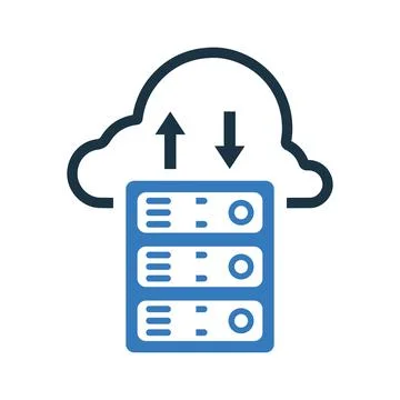 Cloud, storage, database, server icon. Editable vector graphics. Stock Illustration