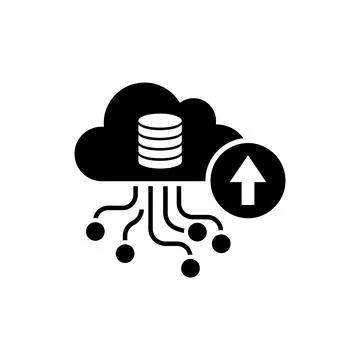 Cloud Storage Database Upload Icon Stockillustratie