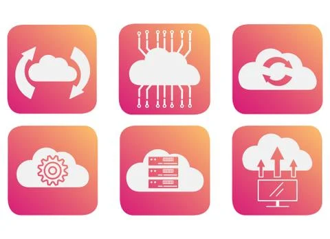 Cloud storage defence.Concept cloud technology data transfer. Stock Illustration