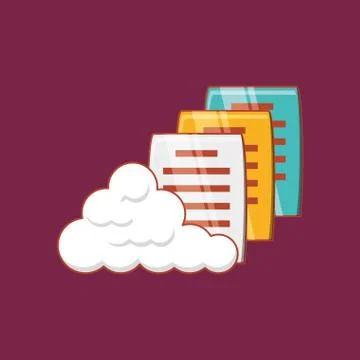 Cloud storage design Illustrazione stock