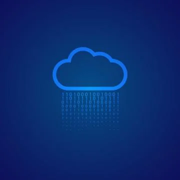Cloud storage of digital data is abstract. Stock Illustration