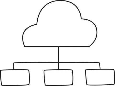 Cloud Storage with Document File Icon Illustration Stock-Illustration