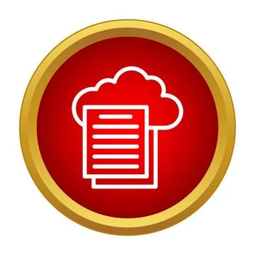 Cloud storage documents icon visualizing digital data sharing Stock Illustration