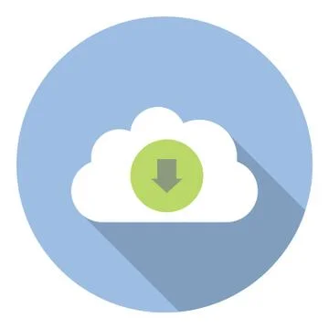 Cloud Storage Download Stock Illustration