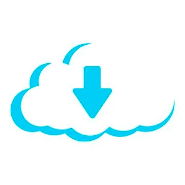 Cloud storage download Stock Illustration