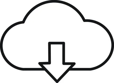 Cloud Storage Download Stock Illustration