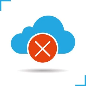 Cloud storage error glyph icon イラスト素材