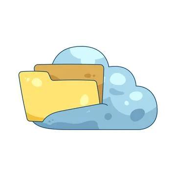 Cloud storage folder 스톡 일러스트