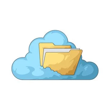 Cloud storage folder illustration Stock Illustration