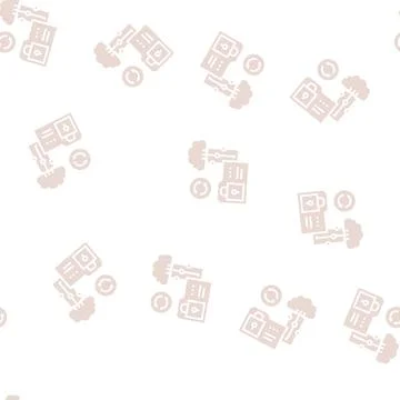 Cloud storage glyph seamless pattern sign イラスト素材