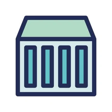 Cloud storage hardware server icon or logo illustrator Stock Illustration