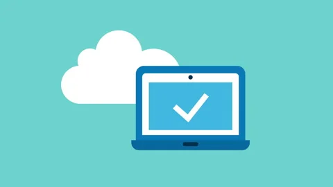 Cloud Storage icon 2d Animation with Alpha Matte Stock Footage 336039115