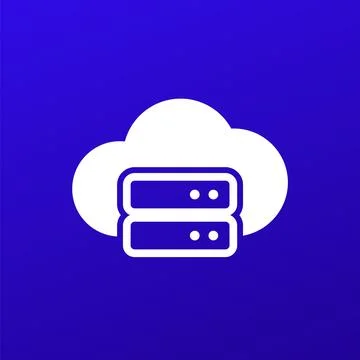 Cloud storage icon for apps and web Stock Illustration