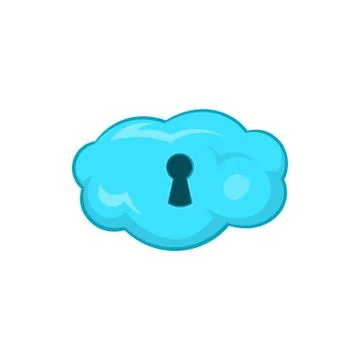 Cloud storage icon, cartoon style Stock Illustration