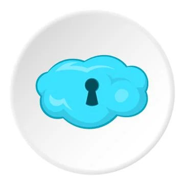 Cloud storage icon, cartoon style Illustrazione stock